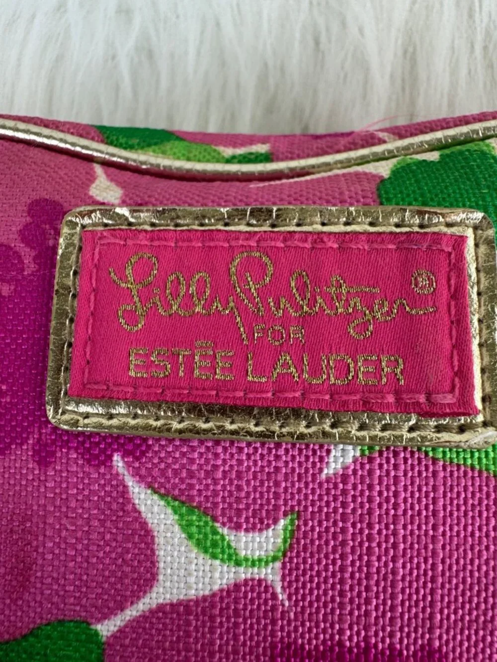 Lilly Pulitzer for Estée Lauder Floral Cosmetic Case Zip Travel Toiletry Bag